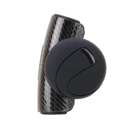 Universal Car Steering Wheel Spinner Knob for Easy Driving - black ergonomic spinner knob with carbon fiber style mount for improved steering control