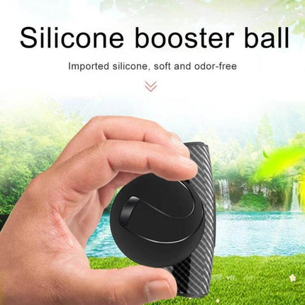 Universal Car Steering Wheel Spinner Knob for Easy Driving – black silicone booster ball grip held by hand for precise steering and parking