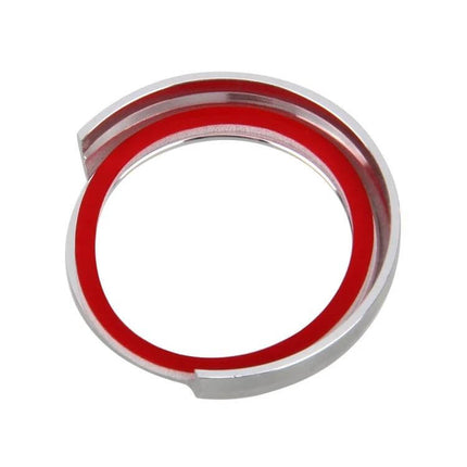 BMW Aluminum Alloy Engine Start Key Button Trim Decoration - silver ring with red adhesive interior for dashboard update