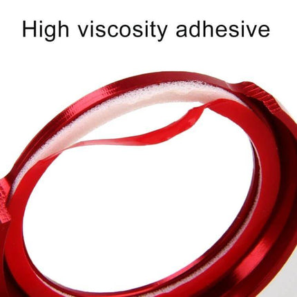 BMW Aluminum Alloy Engine Start Key Button Trim Decoration with high viscosity adhesive red ring for easy dashboard upgrade