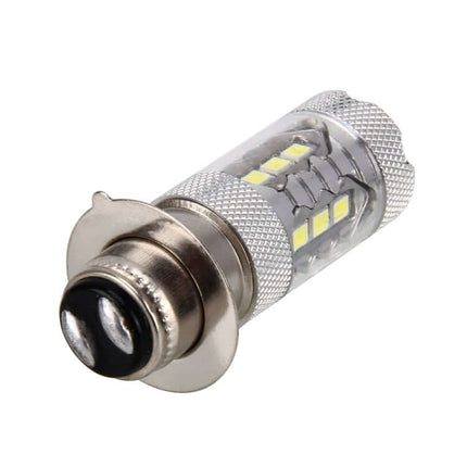Bright White Headlights for Motorcycle Night Use LED bulb close-up showing energy-efficient multi-LED design for improved night visibility