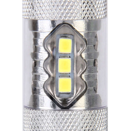 Bright White Headlights for Motorcycle Night Use - close-up LED bulb on silver motorcycle headlight housing