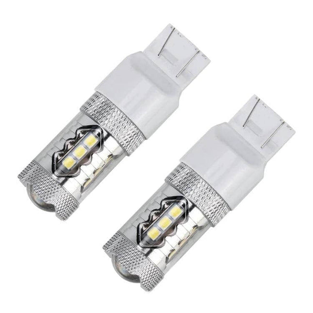 Car LED Reversing Lights Pair For Turn Signals Everyday Use - compact white LED bulbs for rear reversing and signaling