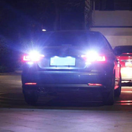Car LED Reversing Lights Pair For Turn Signals Everyday Use installed on rear of car improving visibility while reversing at night