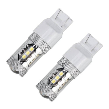 Car LED Brake Lights 12V for Everyday Driving Easy Install - pair of white 12V LED replacement brake lamp bulbs