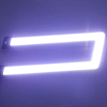 2 Pack COB Car DRL Daytime Running Lights For Daytime Visibility white COB LED daytime running light strip showing bright white and rectangular design