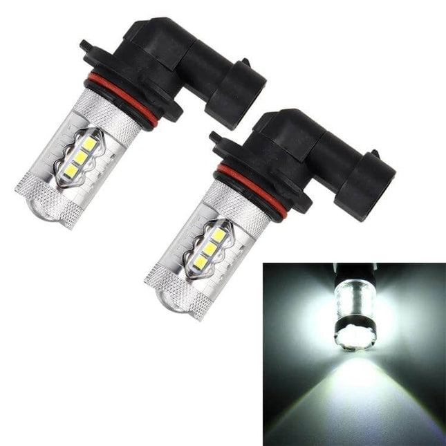 Two Pack Fog Light Kit With White LEDs For Cars Plug And Play LED HB4/9006 replacement bulbs 16-piece kit bright white plug-and-play