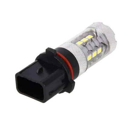 Car Fog Lights White LED 2-Pack For All-Weather Driving - P13W 16-LED white fog light bulb, plug-and-play replacement