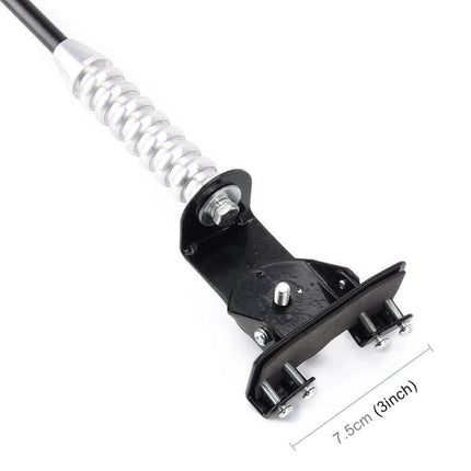 105cm Long Car Antenna Aerial for Radio Reception mounted with adjustable base and spring coil for improved AM/FM signal