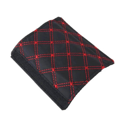 Red and White Car Interior Protection Cover Set for Gear - red quilted gear shift protector with adhesive cloth and soft nap