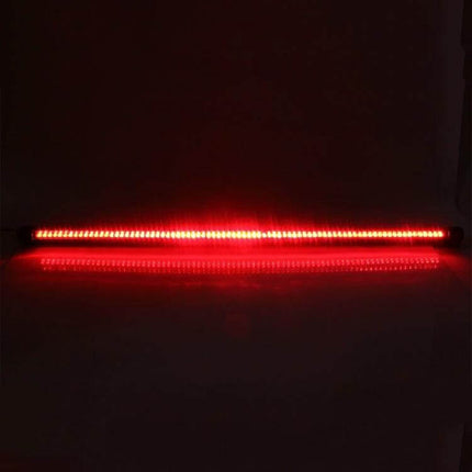 Car Third Brake Light With 80 LEDs Waterproof 80cm Cable — bright red LED strip, waterproof third brake light installed on vehicle rear