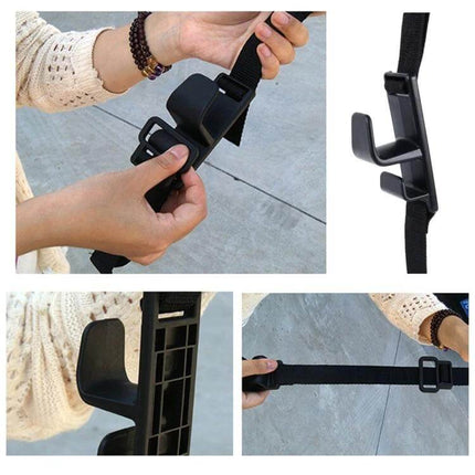 Shunwei Adjustable Car Headrest Hook for Hanging Bags and Groceries - durable ABS adjustable strap hook for car seat organization, supports up to 6kg