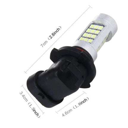 2-Pack LED Car Fog Lights for Clear Night Visibility - slim adjustable 2.8in LED fog bulb with bracket, easy install front replacement, bright low-beam illumination