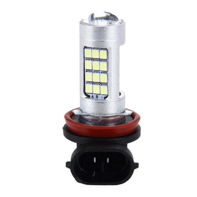 LED Car Fog Lights 2 Pack For Foggy Nights For Cars - slim white LED fog light bulb with adjustable bracket and compact design
