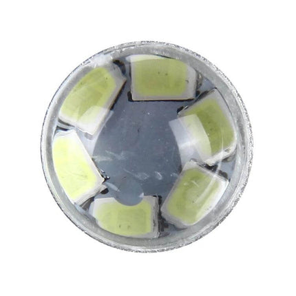 LED Car Fog Lights 2 Pack For Foggy Nights For Cars slim round LED fog light close-up showing six LED chips and clear lens
