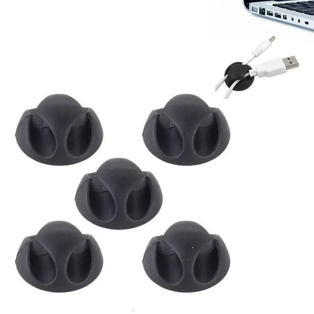 Double Hole Cable Clips for Home and Office Cord Organization