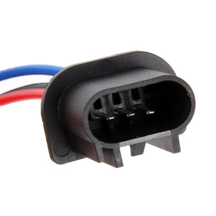 1 Pair H13 Bulb Holder Base Socket With Wire For Car Headlights plug close-up showing 3-pin connector and wiring for stable LED upgrades