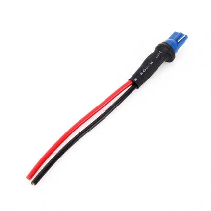 Car Bulb Holder Base Socket With Wire For Easy T10 W5W Bulb Replacement - blue T10 adapter with red and black wires for interior, license plate and marker lights