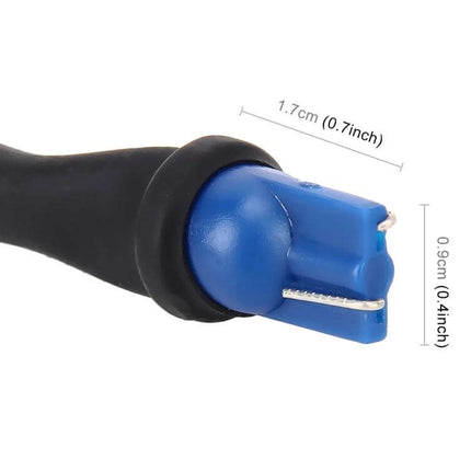Car Bulb Holder Base Socket With Wire For Easy T10 W5W Bulb Replacement blue T10 W5W adapter close-up with dimensions