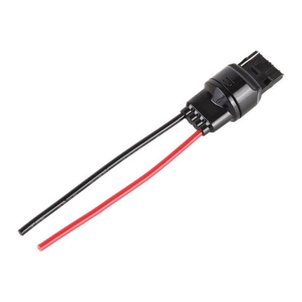 T20 7440 Bulb Holder Base With Wire For Car Led Bulbs - black plastic adapter with red and black wires for secure LED installation
