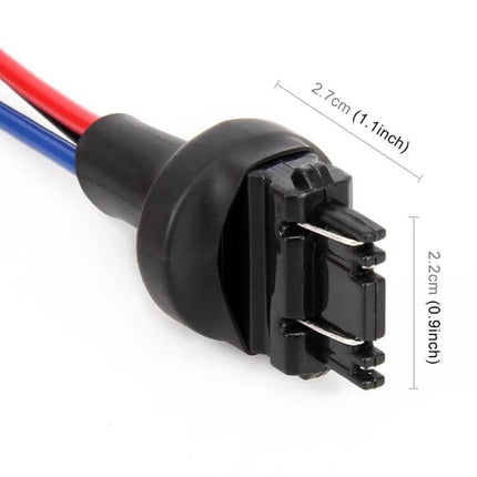 1 Pair Bulb Holder Base With Wire For Car Bulbs Simple Fit - pre-wired T25 3157 socket adapter for LED and halogen bulb installs
