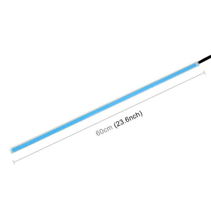 Car LED Turn and Running Lights 60cm slim blue LED strip for bumper daytime running and turn signal, flexible 60 cm length