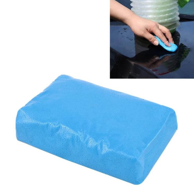Car Detailing Clay Bar for Easy Surface Cleaning blue clay bar on car paint removing contaminants before waxing