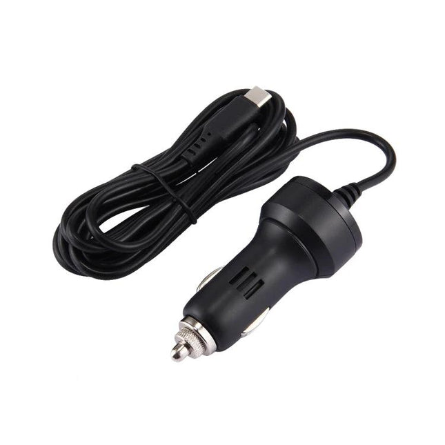 Essential Car Charger for Nintendo Switch on Road Trips - black car cigarette lighter USB-C charger with long cable for gaming and media