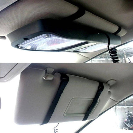 LED Car Warning Light Waterproof For Emergency Roadside Use - 86 LED dual waterproof lamp mounted to sunshade for fast roadside emergency signaling