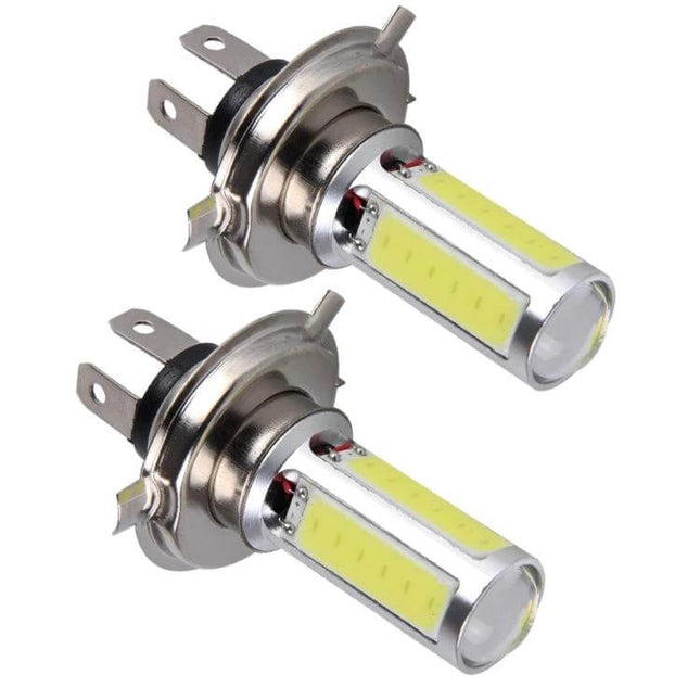 LED Car Fog Lights 6000K White, Easy Install, 12V, 2 Pack - slim dual LED bulbs with adjustable bracket for tool-free fog light upgrade