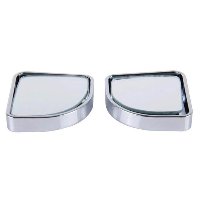 2 Pack Wide Angle Car Blind Spot Rear View Mirrors for Safer Driving - chrome corner stick-on wide-angle mirrors for improved lane change visibility