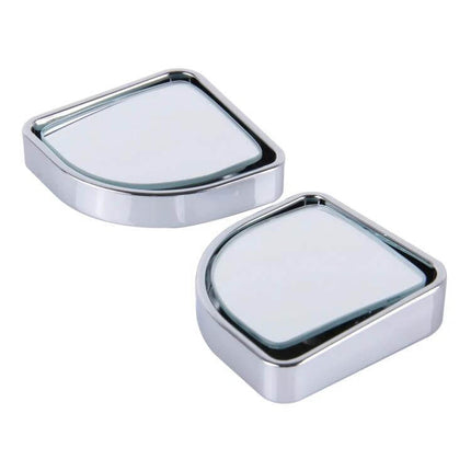2 Pack Wide Angle Car Blind Spot Rear View Mirrors for Safer Driving - chrome compact adhesive mirrors to expand field of view and reduce blind spots