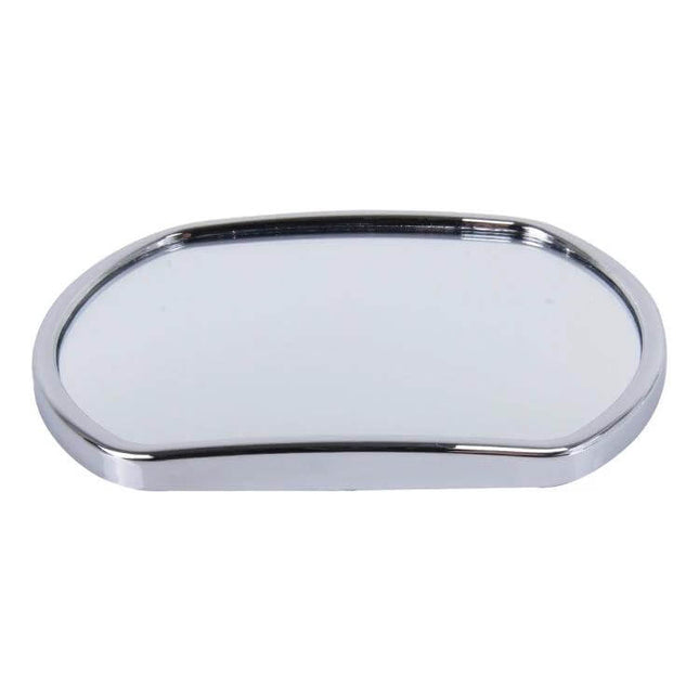Wide Angle Rear View Mirror for Truck Blind Spots, 14cm x 10.5cm - chrome oval mirror to reduce blind spots and improve rear visibility for truck drivers