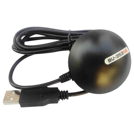 Compact USB GPS Receiver for Everyday Navigation Use - black SiRF Star IV USB puck antenna with cable (BU-353 NG)