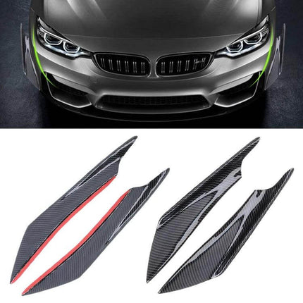 Set of 4 Car Flank Decorative Stickers for Vehicle Styling - carbon fiber-look side trim set for cars and SUVs