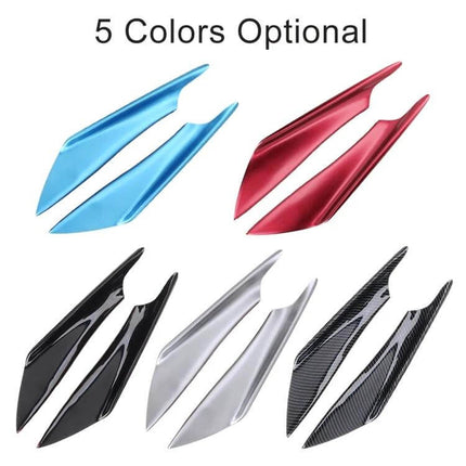 Set of 4 Car Flank Decorative Stickers for Vehicle Styling - 5 color options shown (blue red black silver carbon)