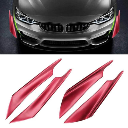Set of 4 Car Flank Decorative Stickers for Vehicle Styling – red aerodynamic side trim pieces for car styling and scratch protection