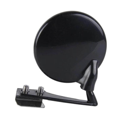 Wide-Angle Adjustable Left Side Mirror for Vehicle Visibility - round black adjustable mirror for reducing blind spots and improving parking safety