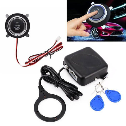 Smart Car Start Stop Switch With RFID Alarm System For Easy Start one-button engine start kit with RFID key fobs and control module