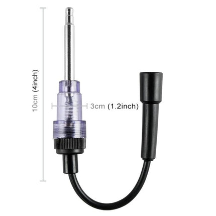 Compact Device for Checking Spark Plugs in Daily Car Maintenance - handheld spark plug tester with 10cm probe and connector cable