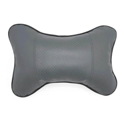 Comfortable Breathable Leather Car Neck Pillow for Travel Use designed with breathable holes to support neck posture on long drives