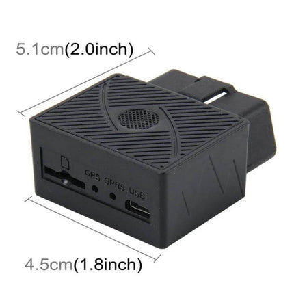 OBD GPS Vehicle Tracker for Real-Time Location and Vehicle Monitoring compact black OBD plug tracker with GPS, GPRS and USB ports