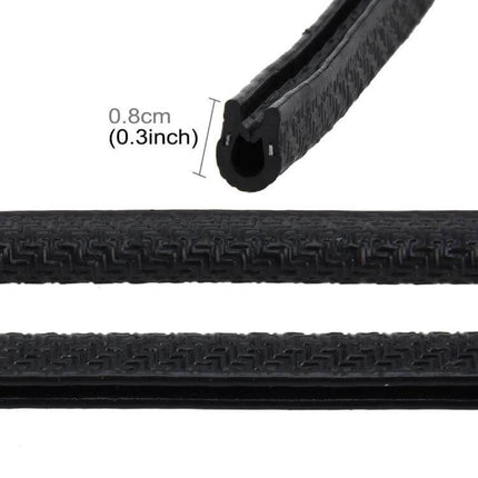 Universal 5m Rubber Car Door Edge Protection Trim Guards black textured rubber trim strip for protecting door edges from chips and scratches