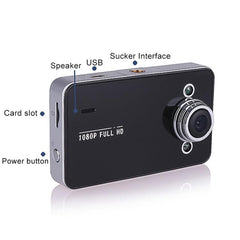 K6000 2.3-Inch HD 720P Compact Car Dash Camera with Night Vision and Motion Detection