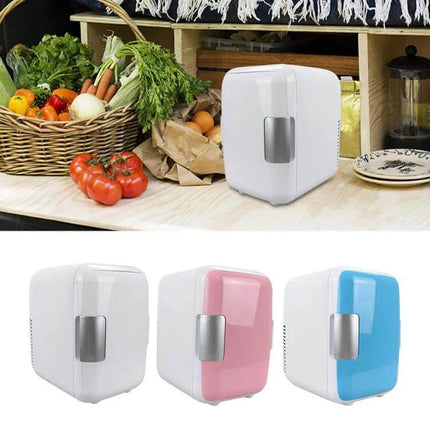 Vehicle Auto Portable Mini Cooler And Warmer 4L For Car compact portable 4L cooler/warmer in white pink and blue for car, home, picnics