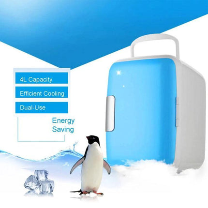 Vehicle Auto Portable Mini Cooler And Warmer 4L For Car compact blue 4L dual-use energy-saving cooler warmer for travel and home