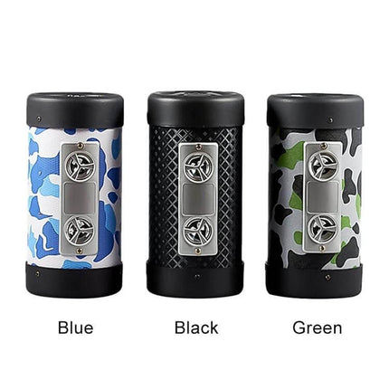 4 Inch Round Bluetooth Subwoofer For Car, Motorcycle, Home Use - three compact 4-inch round Bluetooth subwoofers in blue, black, and green camouflage