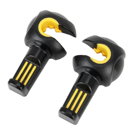Practical Car Seat Back Hooks for Hanging Bags, Set of 2 - black and yellow car seat hooks for holding bags and groceries