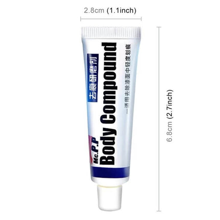 Polishing Abrasive for Car Scratch Repair and Maintenance - tube of body compound cream for removing minor paint scratches and surface imperfections