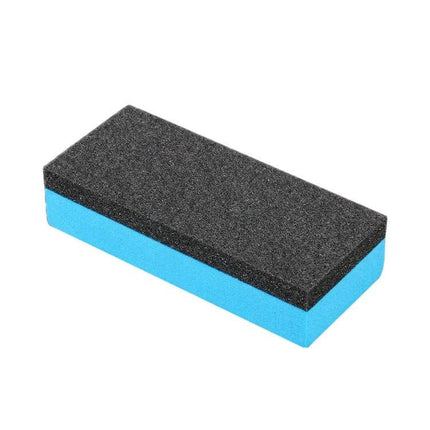 Polishing Abrasive for Car Scratch Repair and Maintenance - handheld black and blue foam polishing block for smoothing paint imperfections